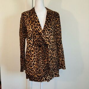 Lucy Paris Leopard Print Suit with Skirt